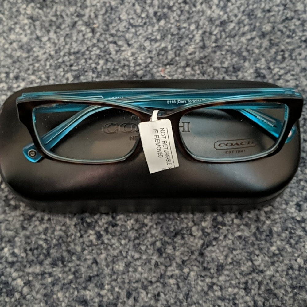 COACH 5116 Dark Tortoise Teal 52 mm HC 6040 Brookl